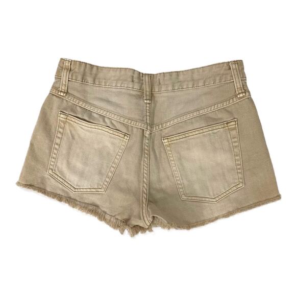 Free People Uptown Button Fly Denim Shorts size 27 Khaki - Picture 6 of 11